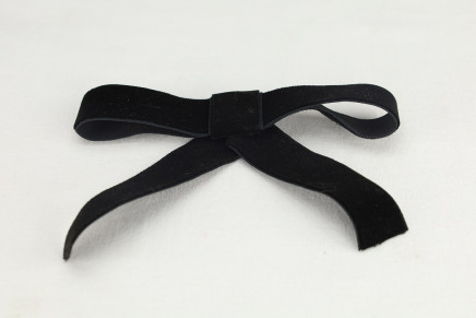 Nylon Single Faced Velvet Black