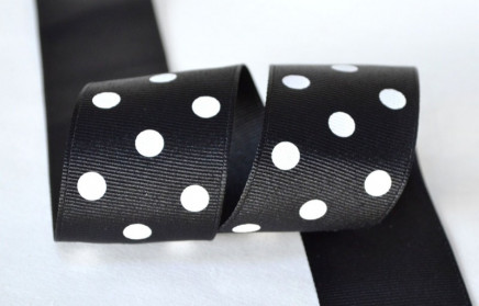 Grosgrain Polka Dots Ribbon, Over 25 Color Options, Sizes Ranging from 6  to 100 Yards