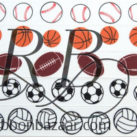 Grosgrain Sport Balls Print