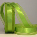 Satinesque Sheer Organza Ribbon with Satin Center New Chartreuse