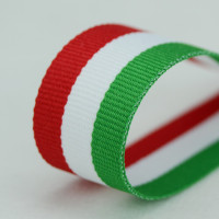 Grosgrain Italian Flag Themed Ribbon
