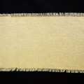 Linen Table Runner with Fringed Edge Natural