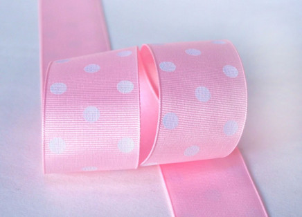 Red stripes and hot pink stripes printed on 7/8 hot pinks grosgrain ribbon