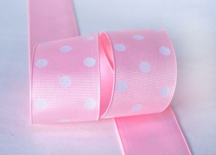 Grosgrain Polka Dots Light Pink