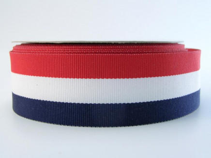 Grosgrain Patriotic Stripes Red White & Navy
