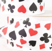 Single Faced Satin Multi Line Playing Cards, Casino Themed Ribbon