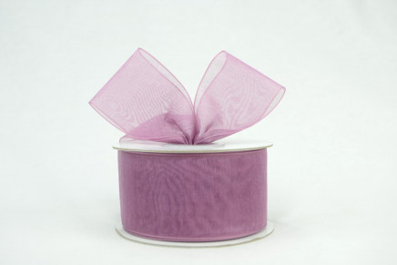 Plain Sheer Organza Mauve