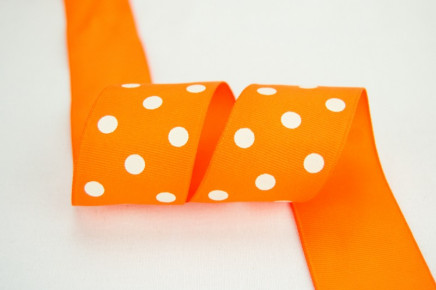 Grosgrain Polka Dots Orange