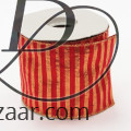 Wired Gold Metallic Stripes Red