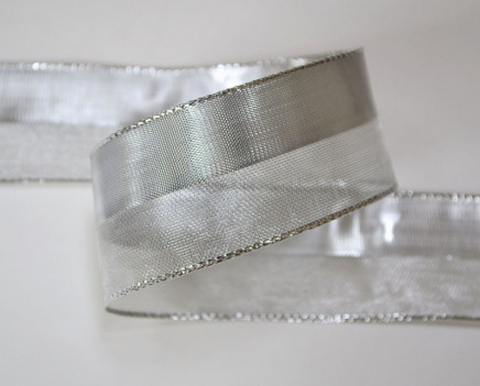 Wired Metallic Sheer & Solid Silver