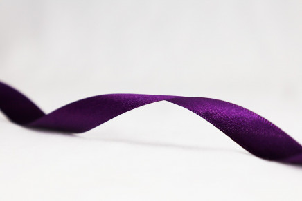 Aubergine Satin Ribbon 1.5 wide BY THE YARD, Double Faced Satin