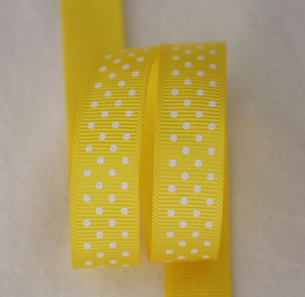 Grosgrain Swiss Dots Lemon Yellow