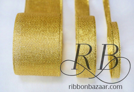 Metallic Lurex Ribbon Gold