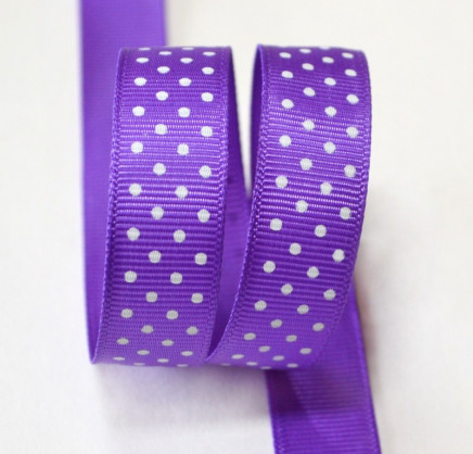 Grosgrain Swiss Dots Grape