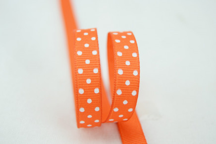 Grosgrain Swiss Dots Torrid Orange