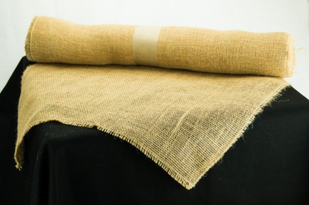 Jute Burlap Sheet Wrapper with Fringed Edge Natural