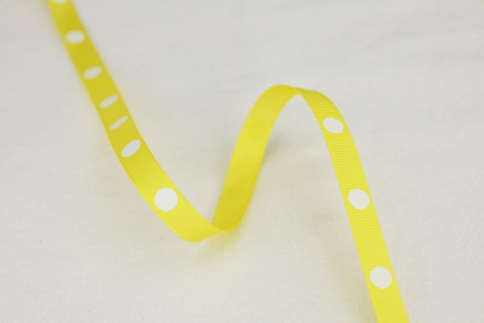 Grosgrain Polka Dots Yellow