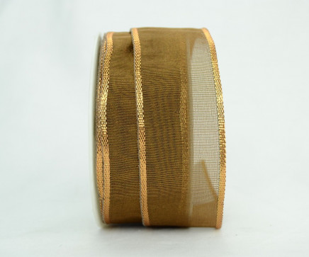 Wired Woven Shimmer Edge Metallic Sheer Ribbon - Perfect for Bows