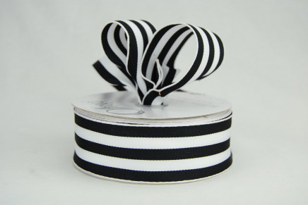 Wired Grosgrain Mono Stripes Black