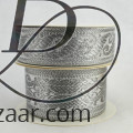 Metallic Jacquard Ribbon Silver