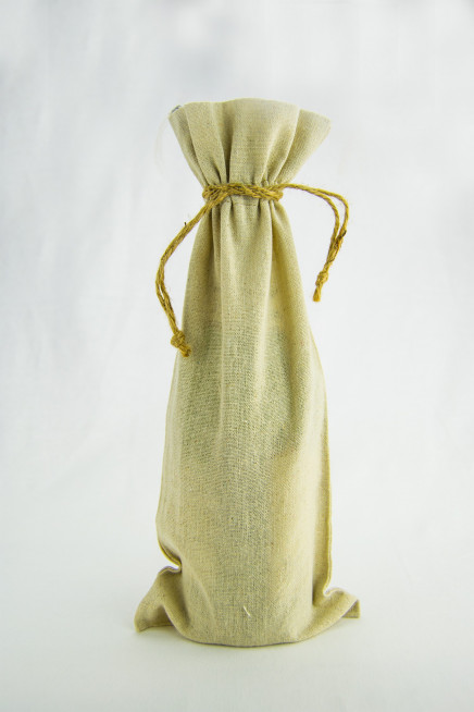 Linen Bag with Jute Cord Natural