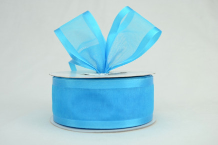 Satin Edge Sheer Organza Turquoise