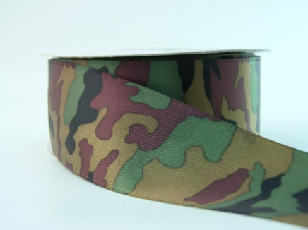 Double Faced Satin Camo Print 02