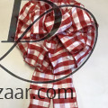 Wired Polyester Buffalo Check Bow Red