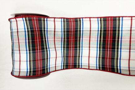 Squire #003 with Red Edge 6" 10yd Wired Classic Christmas Plaids