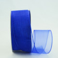 Wired Sheer Organza Ribbon Royal Blue