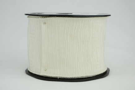 Wired Iridescent Crinkled Taffeta Ivory