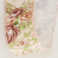 Victorian Floral Brocade Ribbon with Embossed Edge