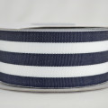 Grosgrain Value Stripes Blue Charcoal