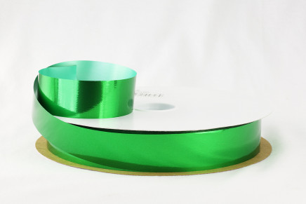Metallic Poly Ribbon – High Shine Polypropylene for Bows & Crafts Emerald