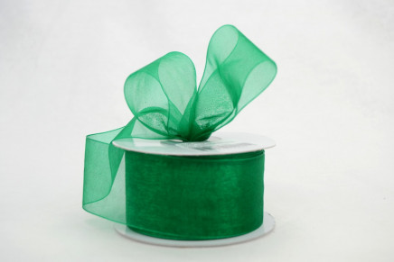 Plain Sheer Organza Emerald