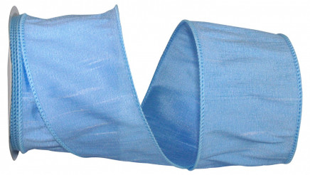 Wired Polyester Dupioni Light Blue