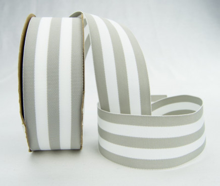 Grosgrain Mono Stripes Gray