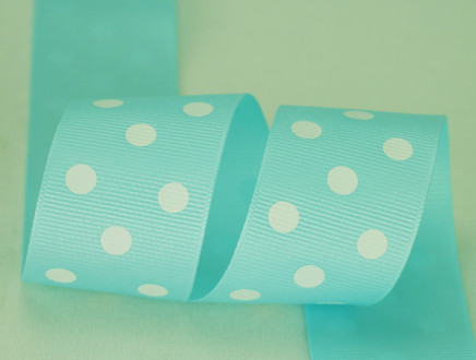 Grosgrain Polka Dots Light Blue