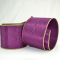 Wired Bengaline Moire Ribbon Wine