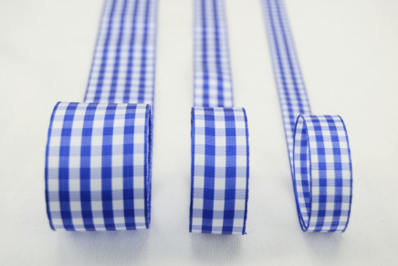 Taffeta Gingham Check Royal Blue