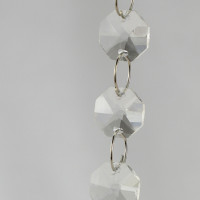 Crystal Clear Beads Garland with Silver Chain
