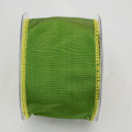 Wired Taffeta Ribbon Lime