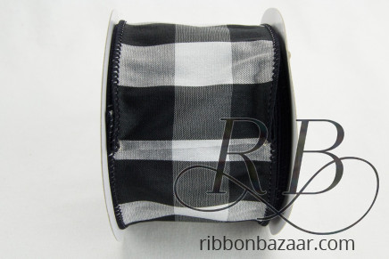 Wired Polyester Buffalo Check Black