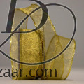 Wired Woven Shimmer Edge Metallic Sheer Gold