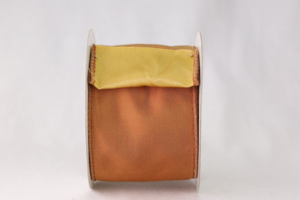 Wired Two Tone Iridescent Taffeta Ribbon Bronze