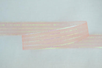 Corsage Ribbon Peach Iridescent