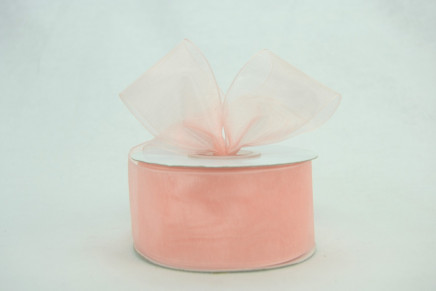 Plain Sheer Organza Peach