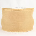 Wired Linen Ribbon Old Gold