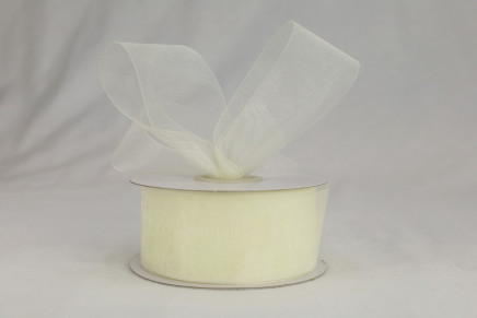 Plain Sheer Organza Antique White