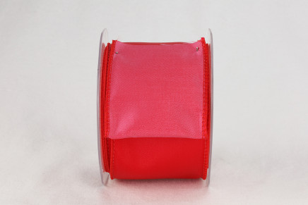 Wired Two Tone Iridescent Taffeta Ribbon Pink Valour